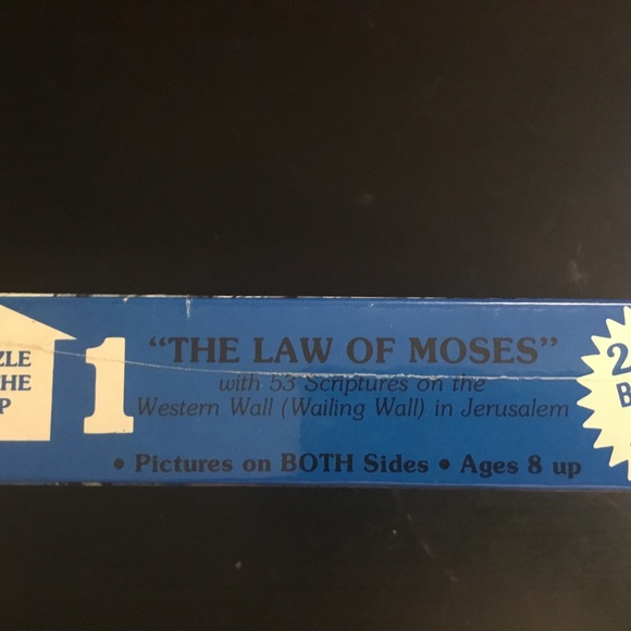 The Law of Moses: 2 in 1 Biblical Jigsaw Puzzles by Light Life Compay, Vntg 77, - Picture 8 of 9